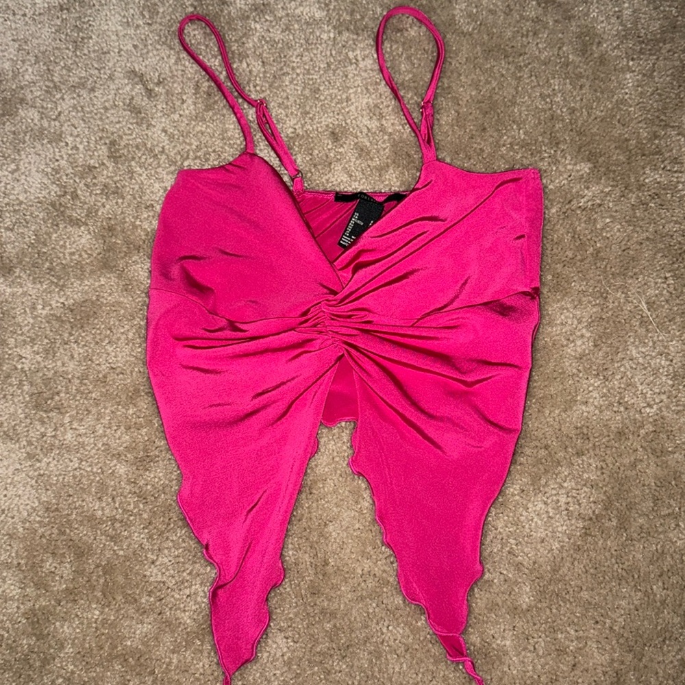 Pink Cropped Going Out Top